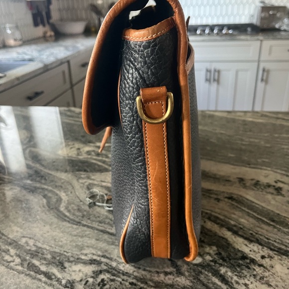 Vintage Dooney & Bourke All Weather Pebbled Leather Briefcase Messenger Bag - Picture 8 of 10